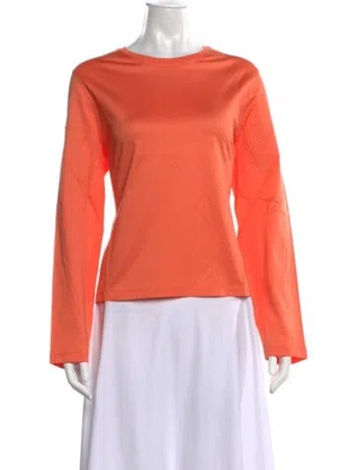 Pre-owned Malo Crew Neck Long Sleeve Top In Orange