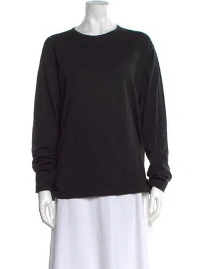 Pre-owned Malo Crew Neck Long Sleeve T-shirt In Black