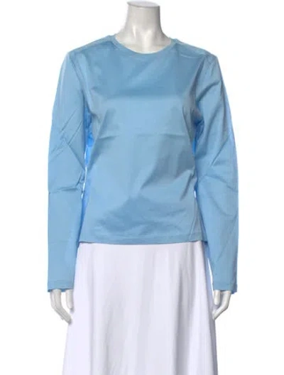 Pre-owned Malo Crew Neck Long Sleeve T-shirt In Blue