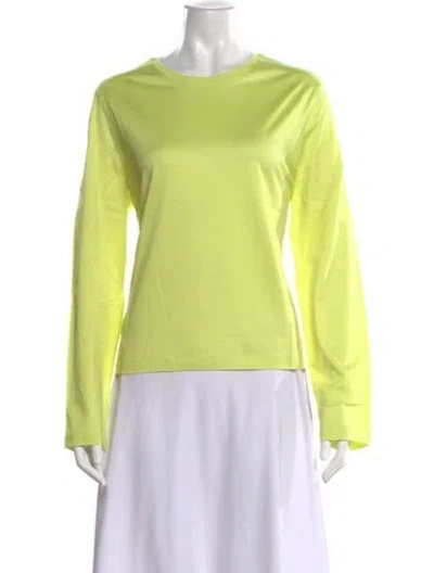 Pre-owned Malo Crew Neck Long Sleeve T-shirt In Yellow