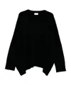 Malo Crew-neck Long-sleeved Top In Black
