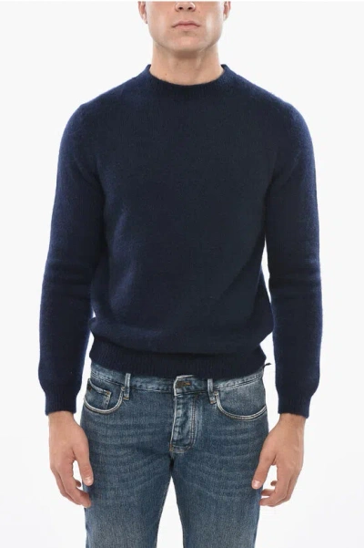 Malo Crew Neck Pure Cashmere Sweater In Black
