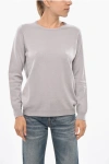 Malo Crew Neck Pure Cashmere Sweater In Gray