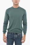 Malo Crew Neck Pure Virgin Wool Sweater In Gray