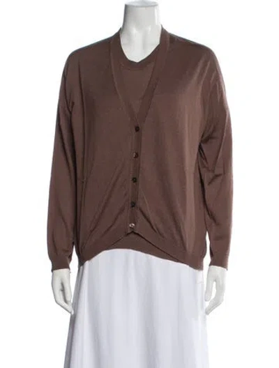 Pre-owned Malo Crew Neck Short Sleeve T-shirt In Brown