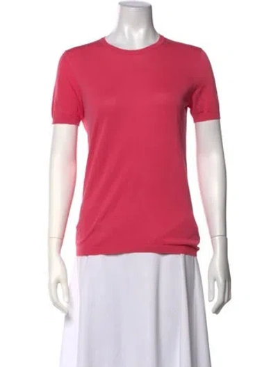 Pre-owned Malo Crew Neck Short Sleeve T-shirt In Pink