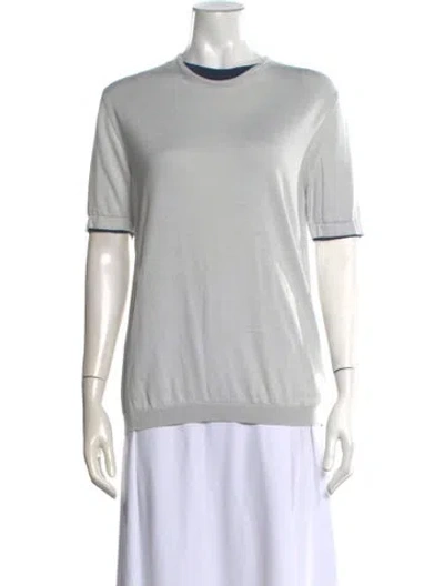 Pre-owned Malo Crew Neck Short Sleeve T-shirt In White