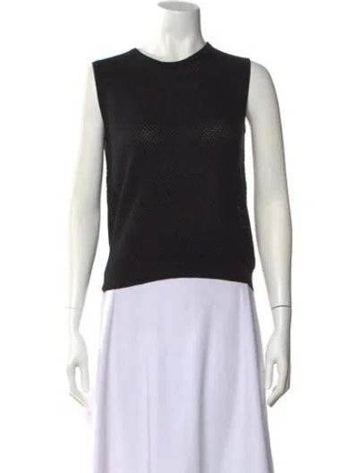 Pre-owned Malo Crew Neck Sleeveless Top In Black