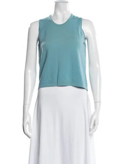 Pre-owned Malo Crew Neck Sleeveless Top In Blue