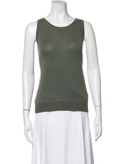 Pre-owned Malo Crew Neck Sleeveless Top In Green