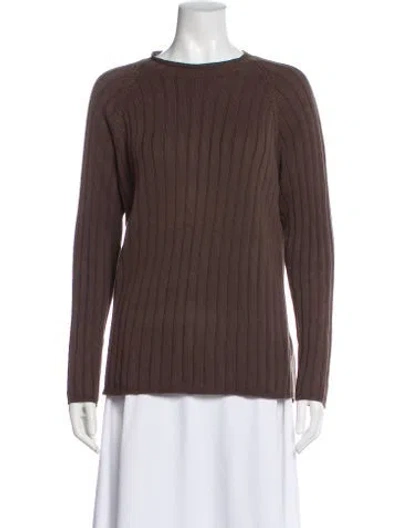 Pre-owned Malo Crew Neck Sweater In Brown