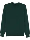 Malo Maglia Girocollo In Cashmere Mouliné In Grün