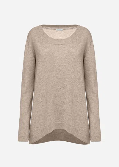 Malo Crew Neck Sweater In Cashmere In Gray