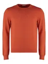 Malo Crew-neck Cashmere Sweater In Orange