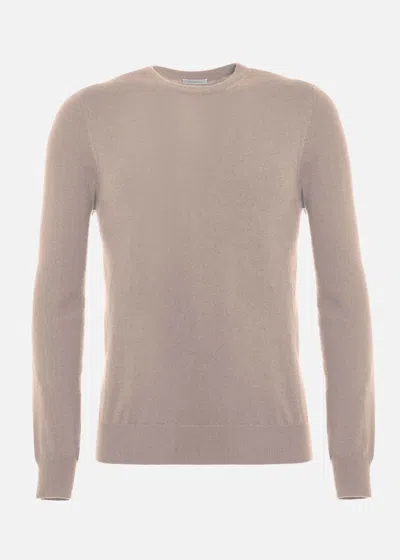 Malo Crew-neck Sweatshirt In Cashmere In Gray