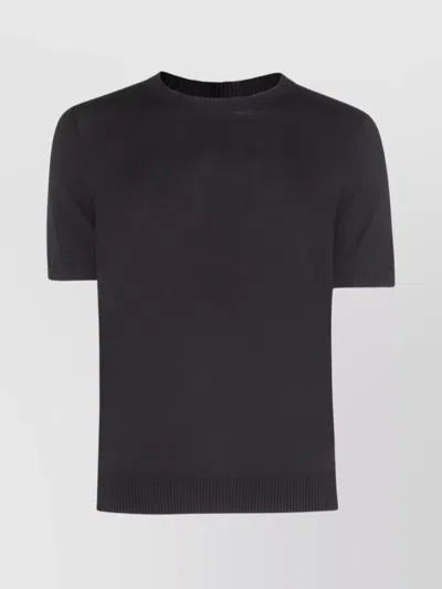 Malo Crew Neck T-shirt Short Sleeves In Black