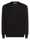 Malo Maglia Girocollo In Cashmere E Seta In Black