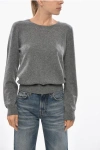 Malo Crew Neck Wool And Cashmere Sweater In Gray