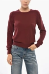Malo Crew Neck Wool And Cashmere Sweater In Red