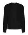 Malo Girocollo Giacomo In Cashmere Seta In Black
