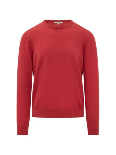 Malo Crew-neck Cashmere Sweater In Red