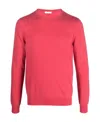 Malo Fine-knit Cashmere Jumper In Red