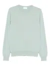 Malo Crewneck Long-sleeve Sweater In Green