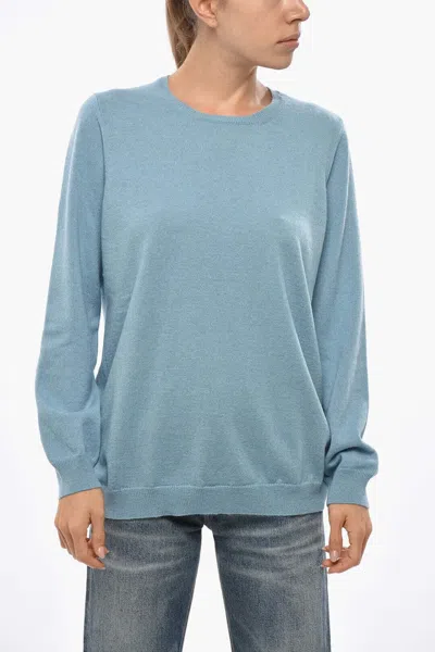 Malo Crew-neck Long-sleeve Sweater In Blue