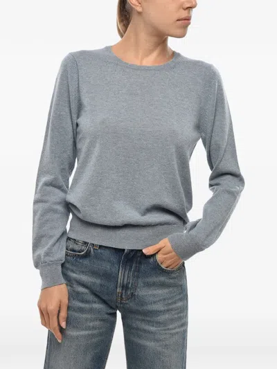 Malo Crew-neck Long-sleeve Sweater In Blue