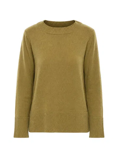 Malo Crew-neck Long-sleeve Sweater In Green