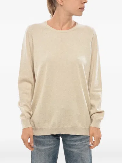 Malo Crew-neck Long-sleeve Sweater In Neutral