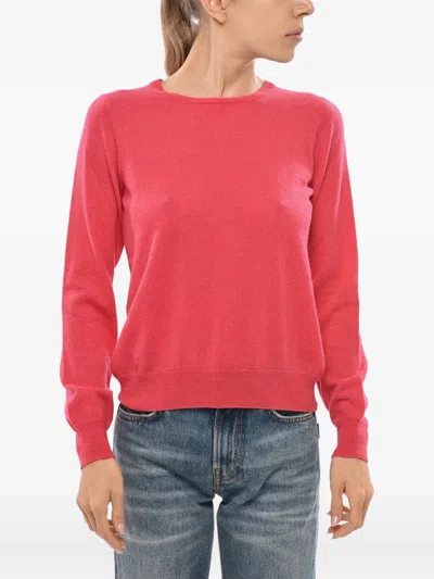 Malo Crew-neck Long-sleeve Sweater In Red