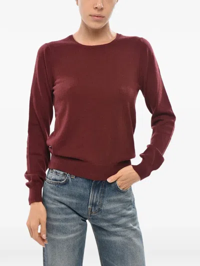 Malo Crew-neck Long-sleeve Sweater In Red