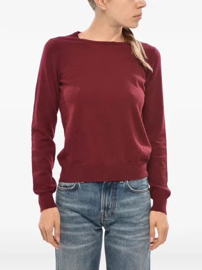 Malo Crew-neck Long-sleeve Sweater In Brown