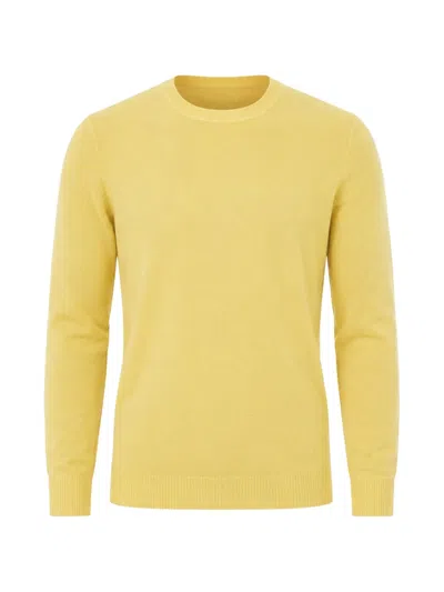 Malo Crew-neck Long-sleeve Sweater In Yellow