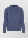 Malo Crewneck Sweater With Front Pocket And Hood In Blue
