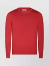 Malo Crewneck Sweater With Ribbed Cuffs And Hem