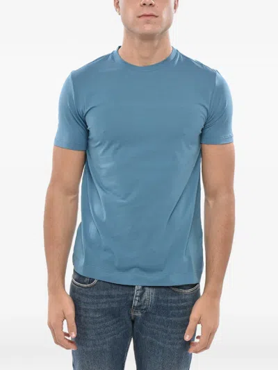 Malo Crew-neck T-shirt In Blue