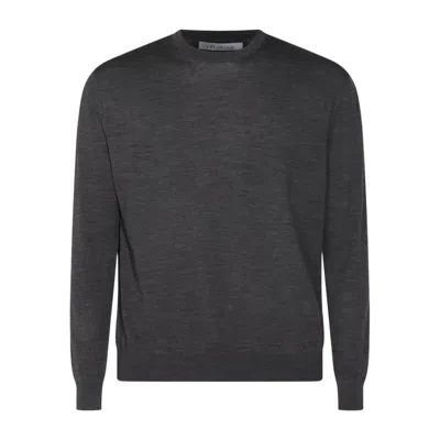 Malo Crew-neck Wool Sweater In Gray