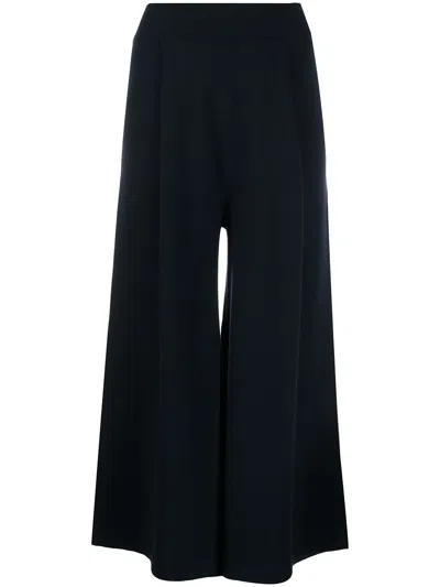 Malo Weite Cropped-hose In Blau