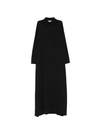 Malo Cut-out Knitted Kaftan In Black