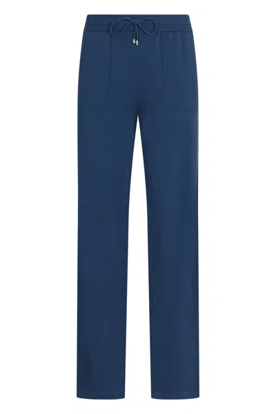 Malo Dark Blue Comfortable And Versatile Trousers.