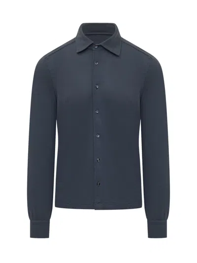 MALO MEN DARK BLUE REGULAR SOLID SHIRT, 3XL LUXURY SHIRTS FOR MEN DARVEYS