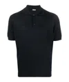 Malo Short-sleeved Knit Polo Shirt In Black