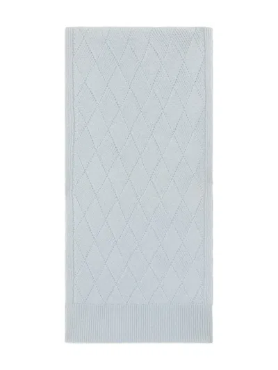 Malo Diamond-knit Scarf In Blue