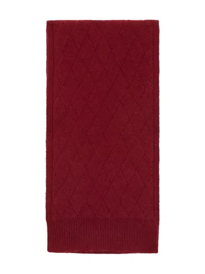 Malo Diamond-pattern Scarf In Red