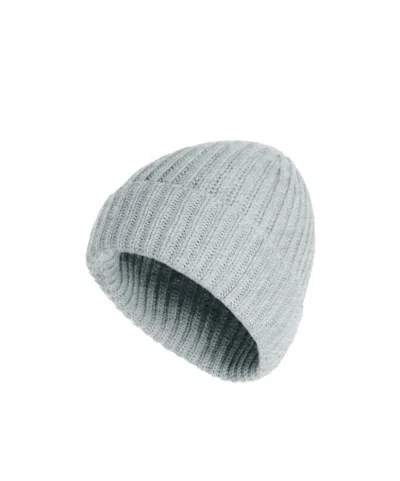Malo Double-sided Knitted Hat In Cement Ash