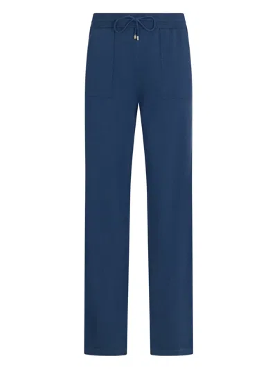 Malo Drawstring Track Pants In Blue