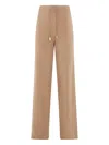 Malo Drawstring Trousers In Neutral
