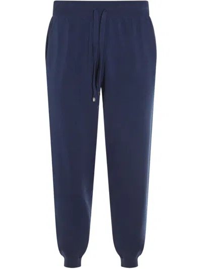 Malo Drawstring-waist Track Pants In Blue